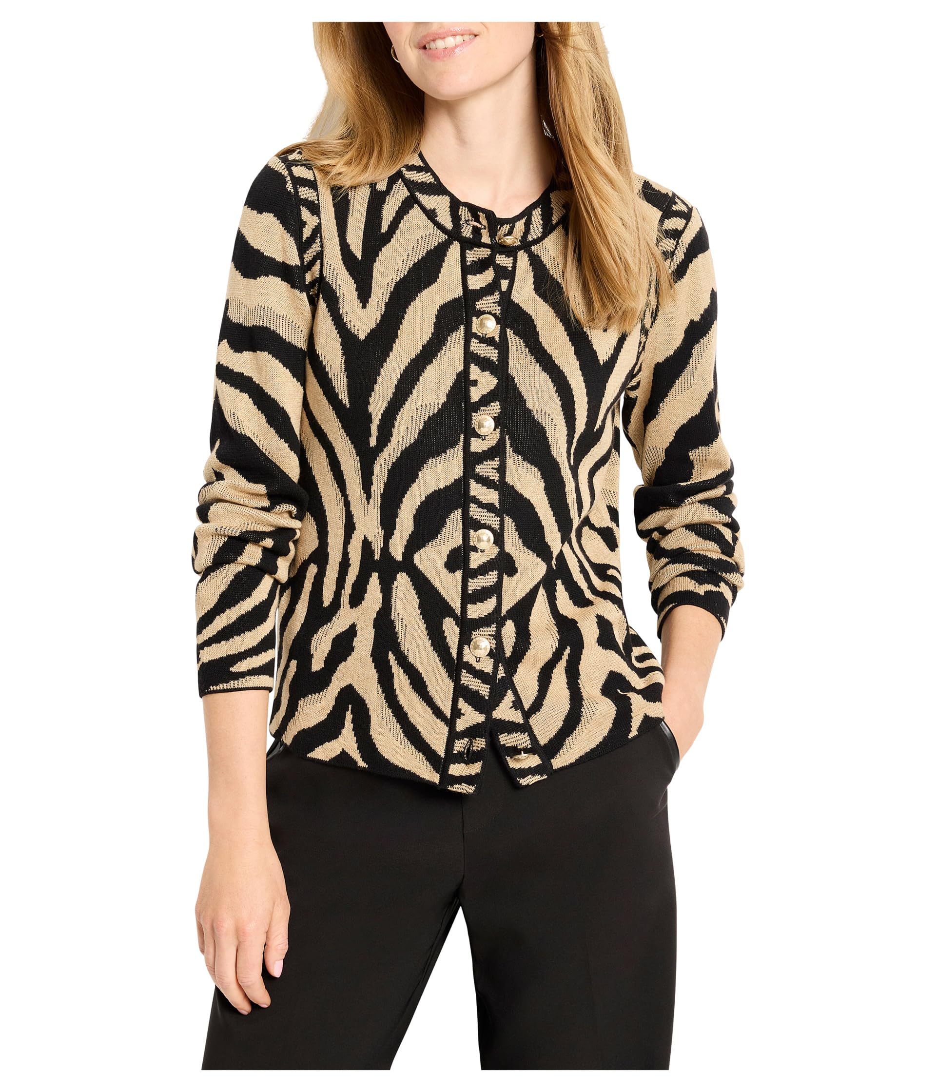 Animal Jacquard Cardigan