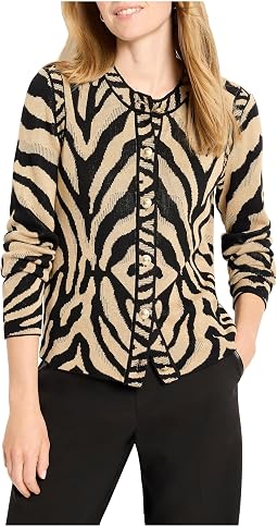 Animal Jacquard Cardigan