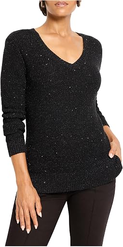 Женский свитер Shimmer Waffle V-neck