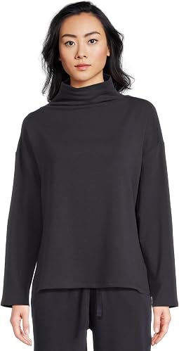 Туника Petite Cozy Brushed Terry Hug с воротником-стойкой