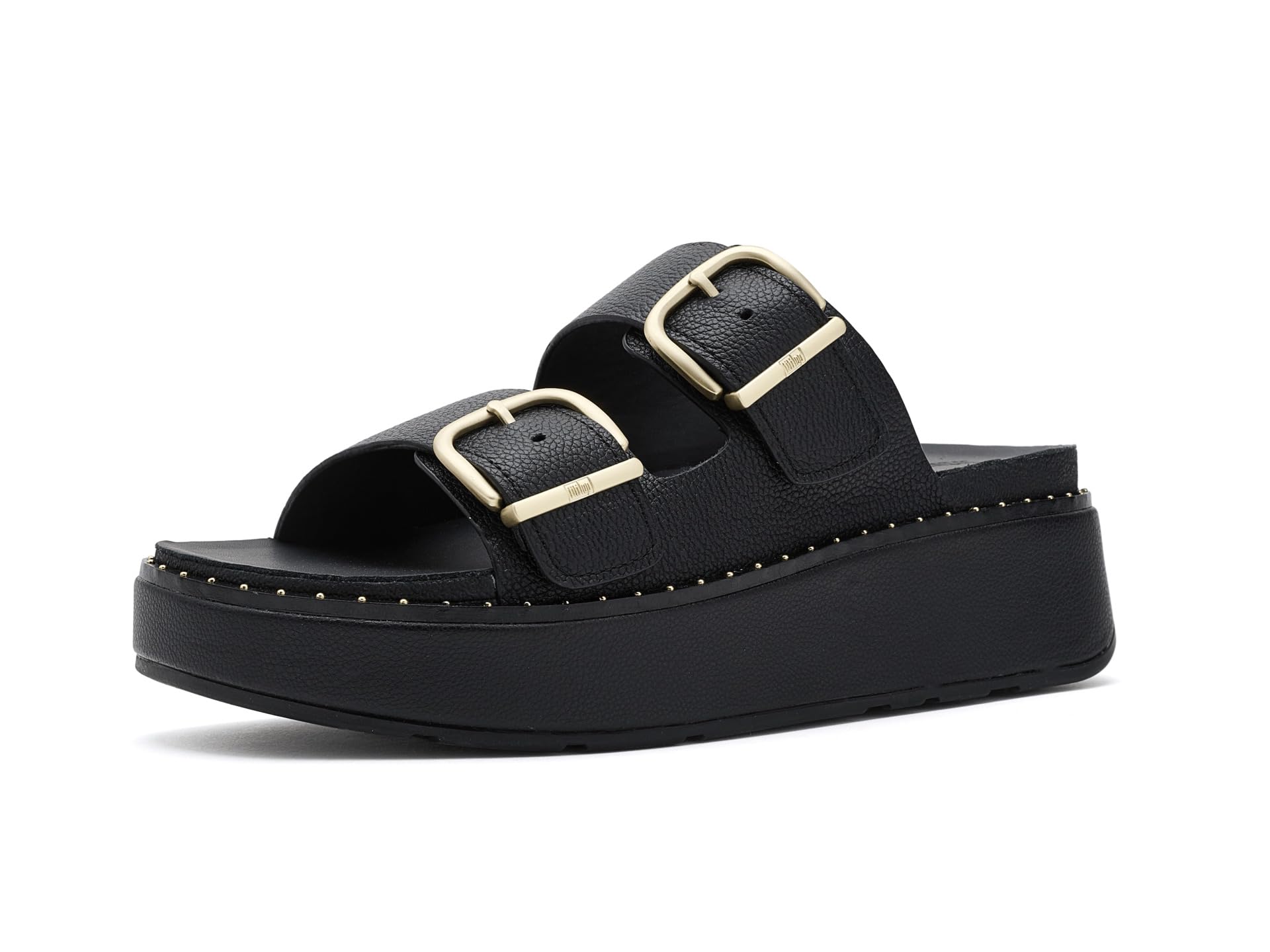 Gen FF Max Buckle Tumbled Leather Two Bar Slides