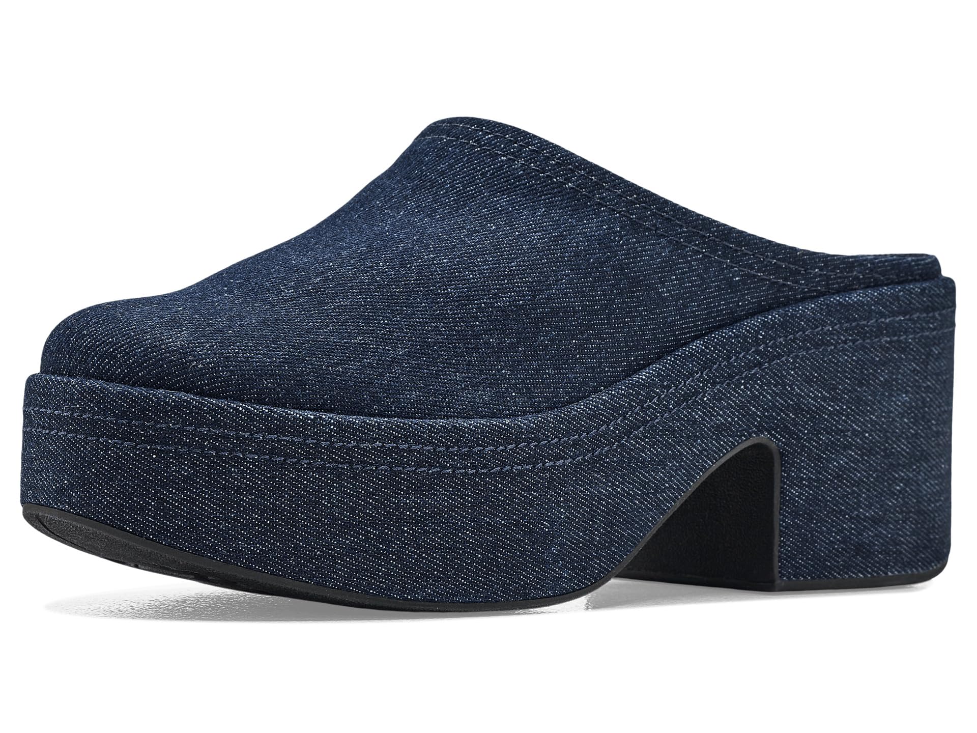 Platfforms Denim Heeled Mules
