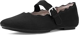 Delicato Wave-Edge Canvas Mary Janes