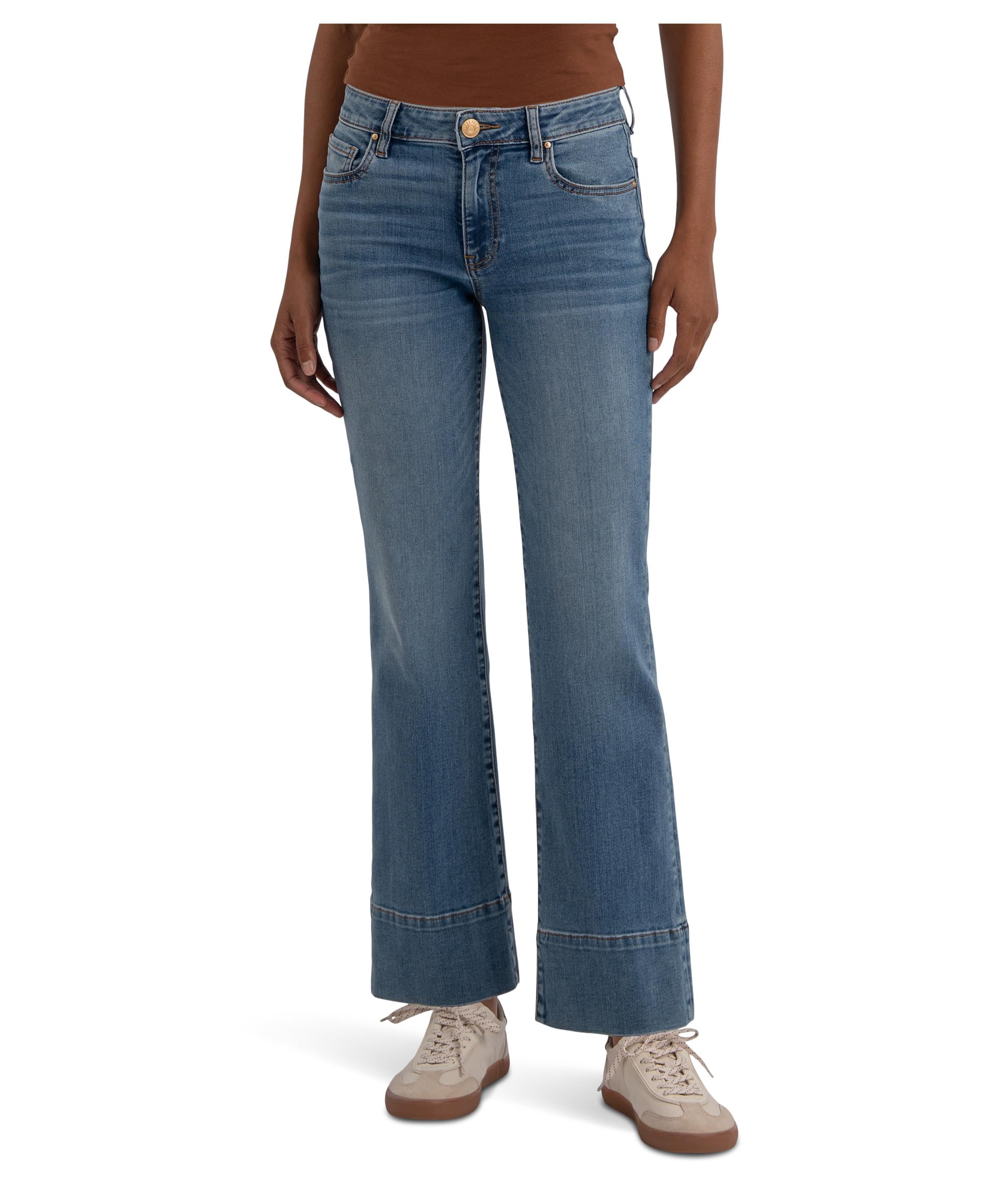 Kelsey Mid-Rise Kick Flare with Wide Hem