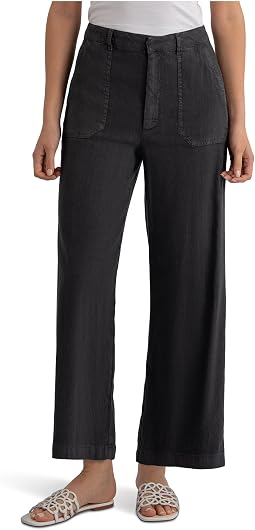 Topaz High-Rise Wide Leg Pants with Porkchop Pockets