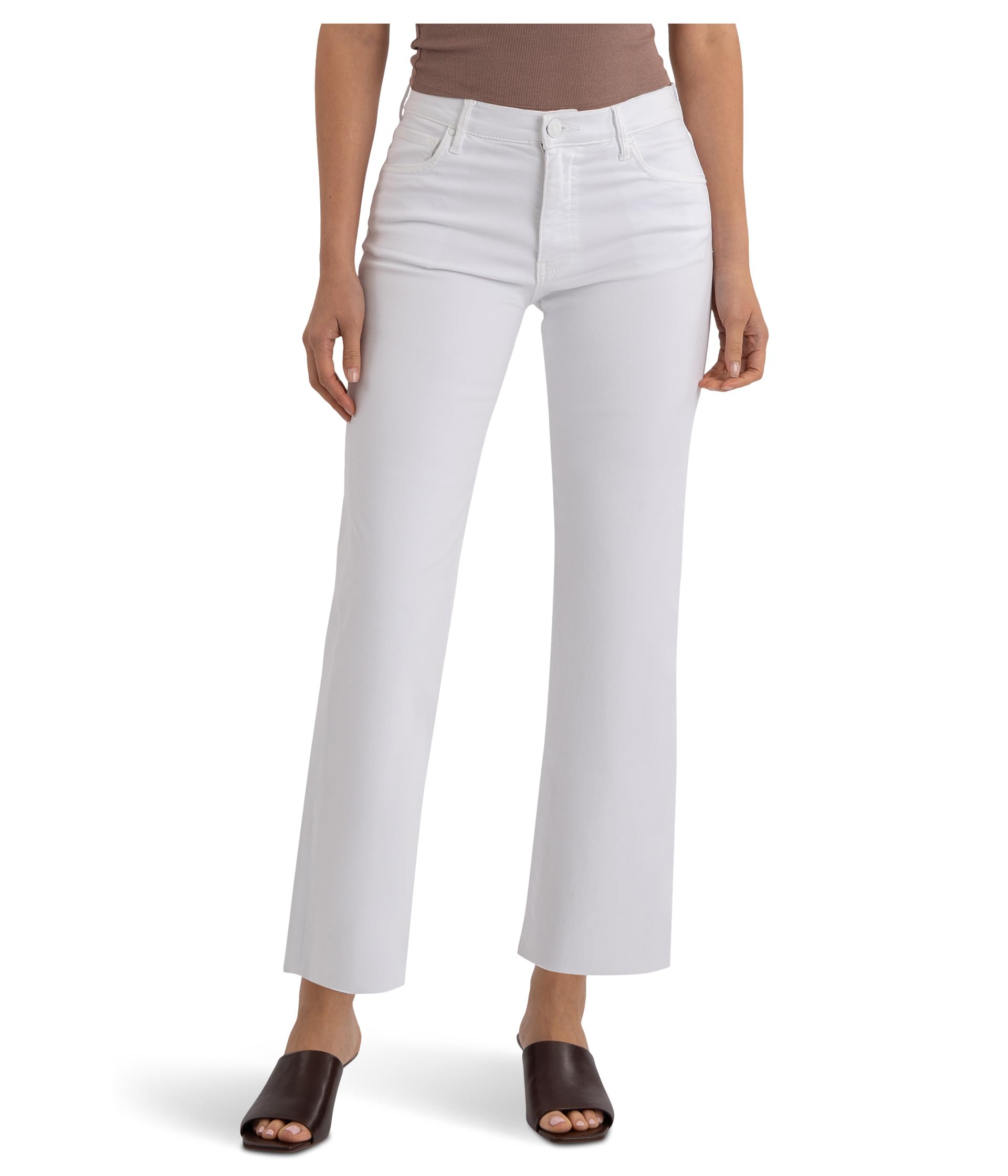 Женские брюки KUT from the Kloth Avery High-Rise Fab Ab Easy Straight Leg Raw Hem