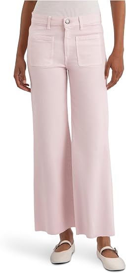 Meg High-Rise Wide Leg Raw Hem