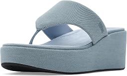 Сандалии FitFlop Platfforms Denim Wedge Toe-Post