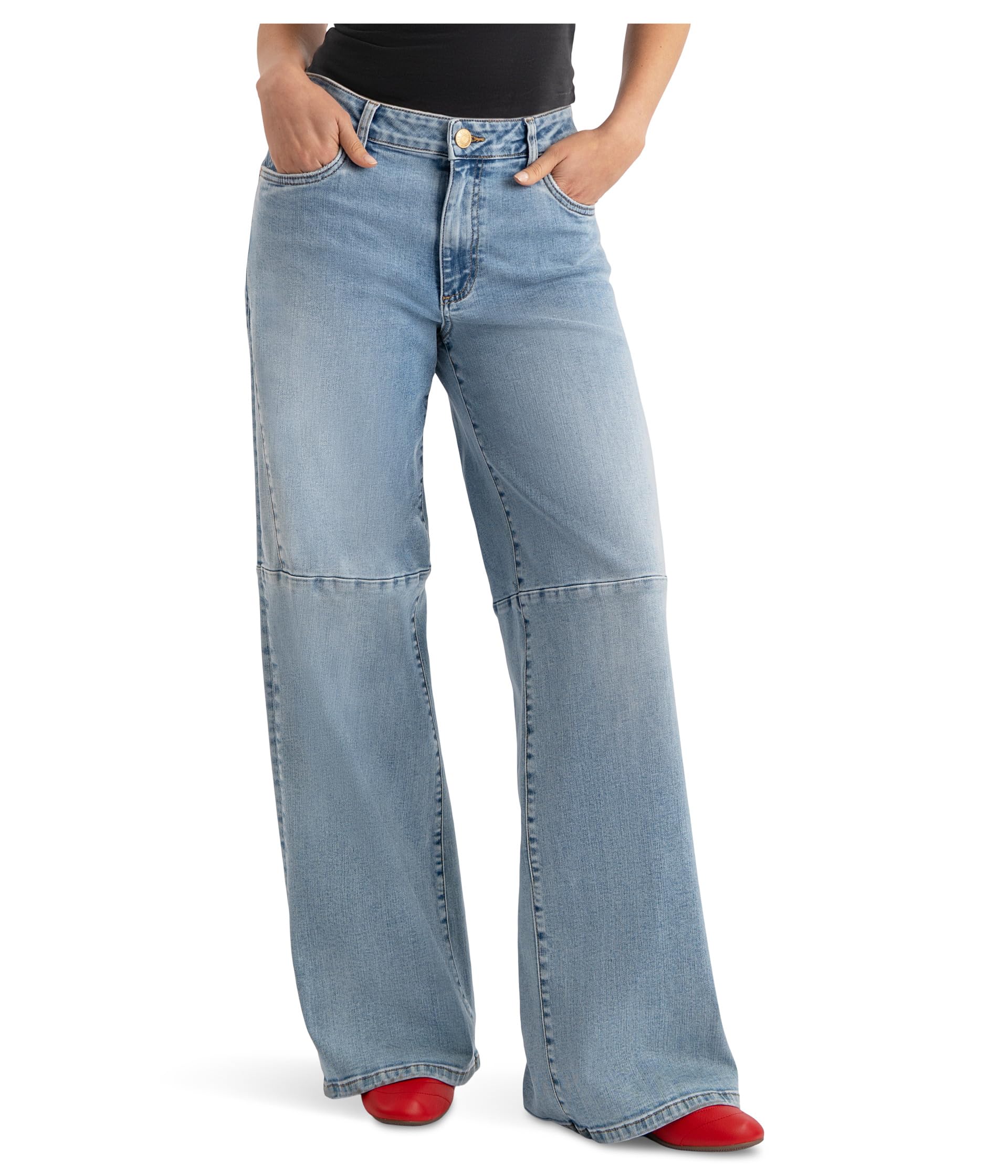Jodi High-Rise Straight Leg Side Inset Bottom Piece