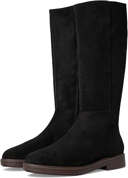 Prue Black Faux Suede