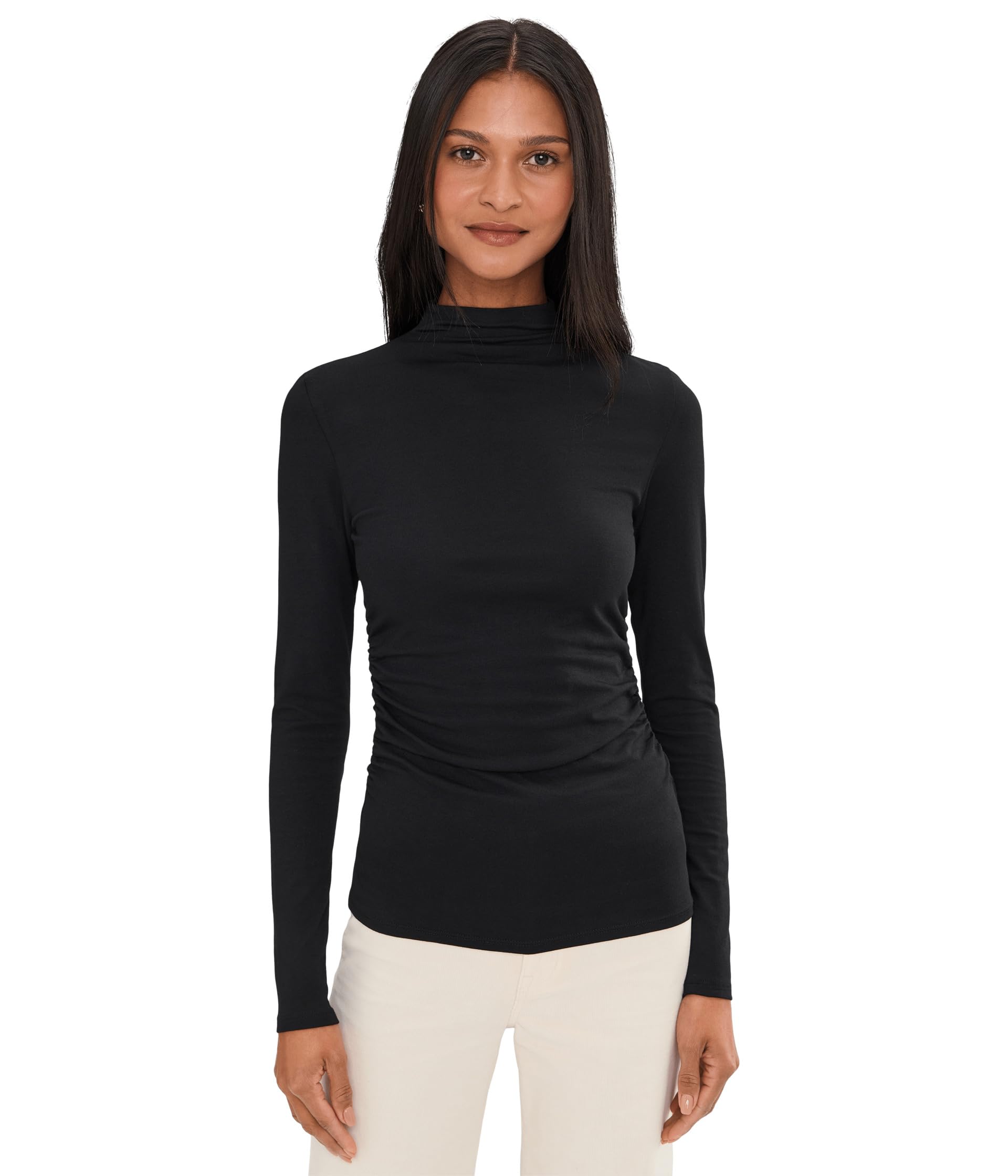 Long Sleeve Hazel Mockneck Side Cinch