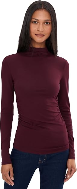 Long Sleeve Hazel Mockneck Side Cinch