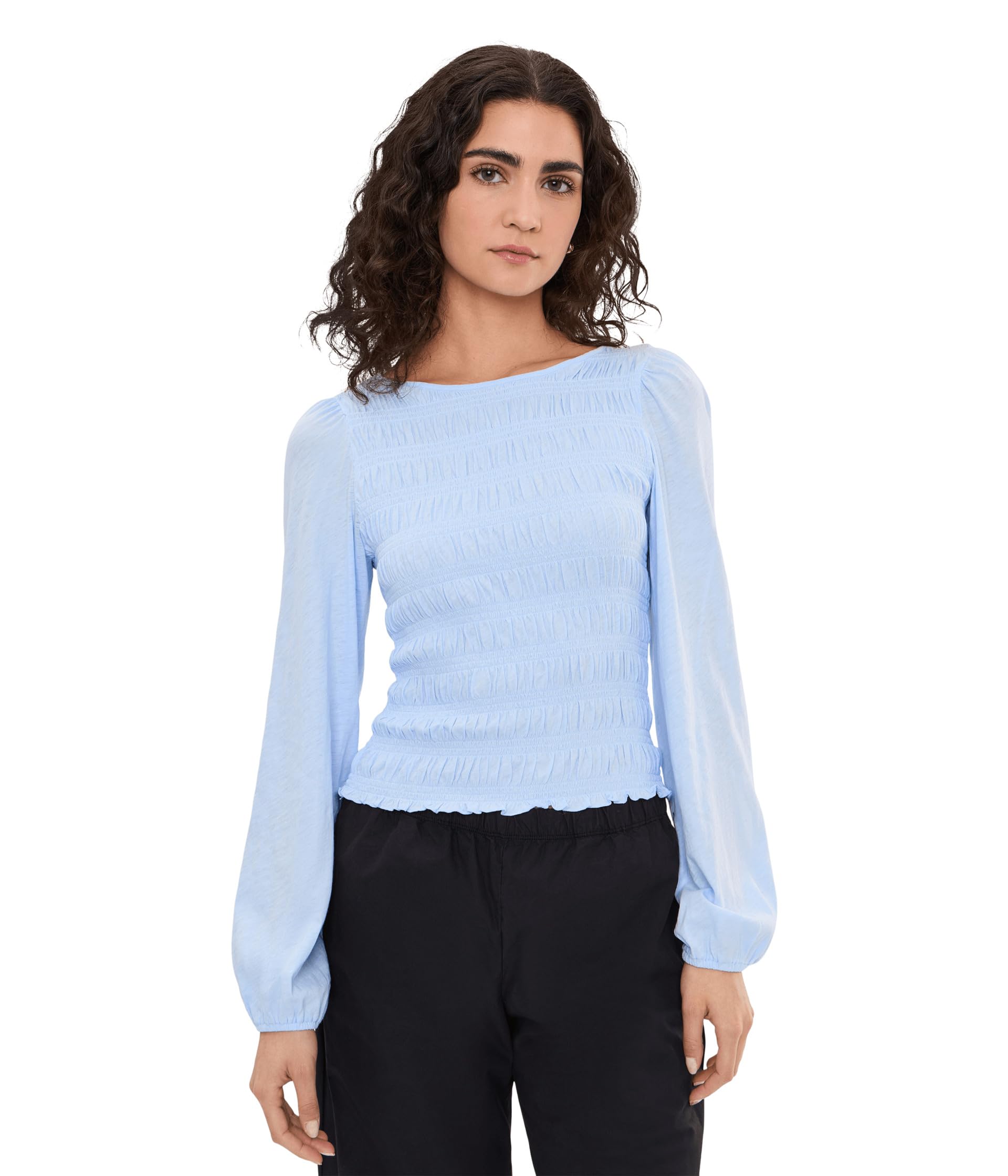 Женский топ Smocked Boatneck