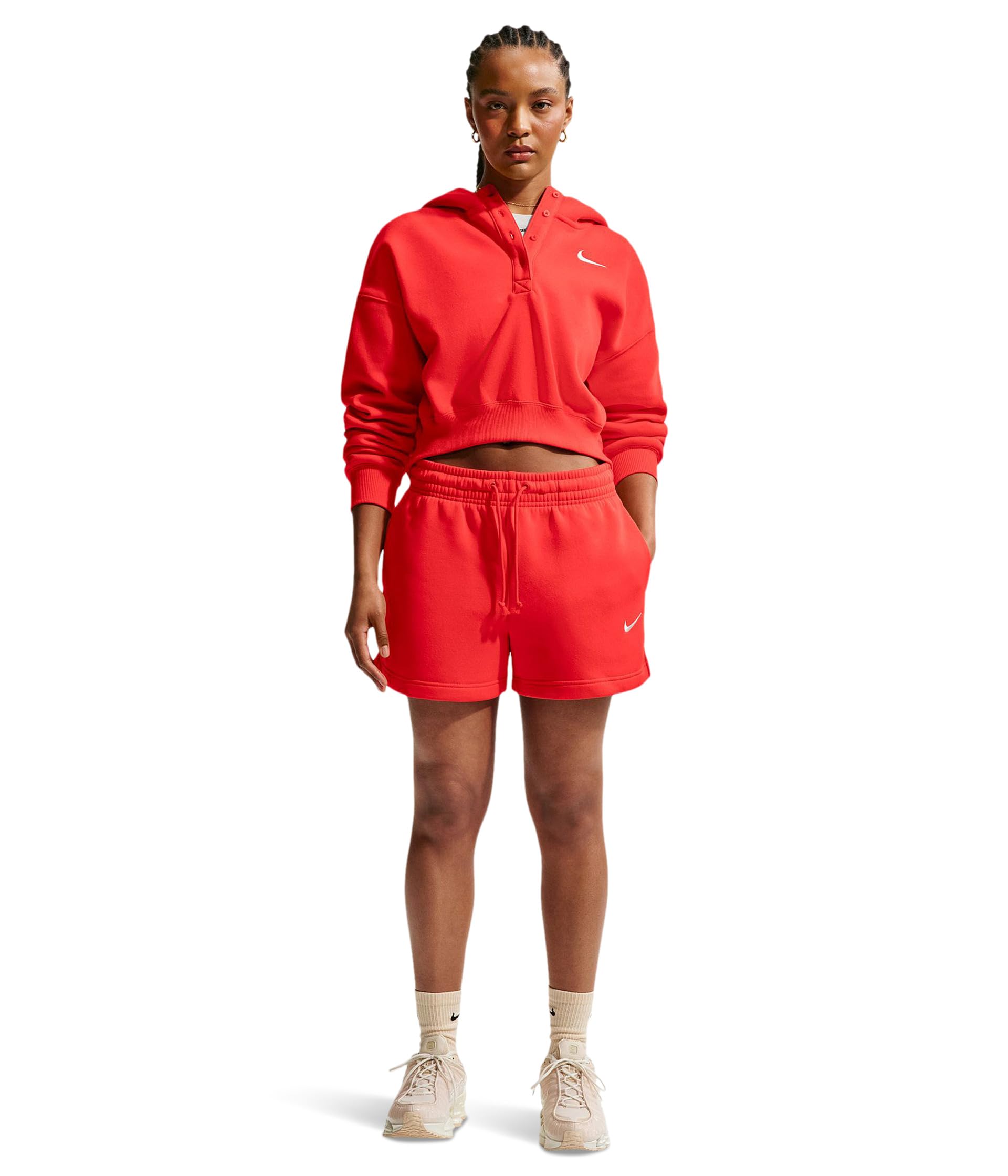 Nike Женский укороченный худи Phoenix Fleece Oversized Crop Henley