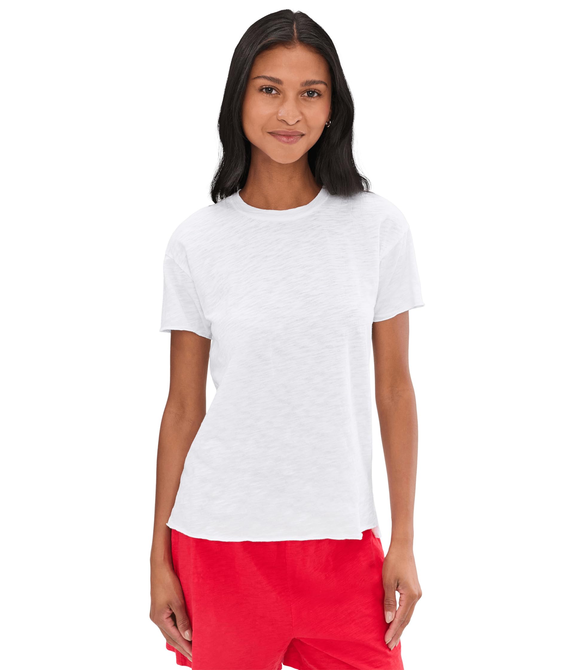 Short Sleeve Step Hem Crew Neck Short Sleeve Tee