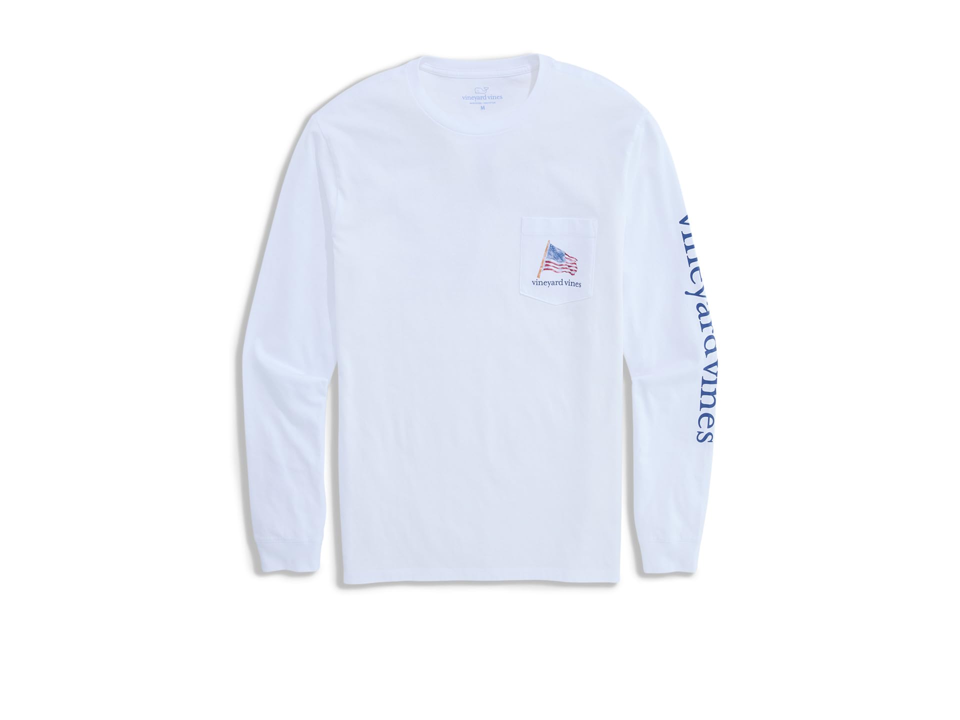 Мужская футболка с принтом Painted Shining Sea Flag с длинным рукавом