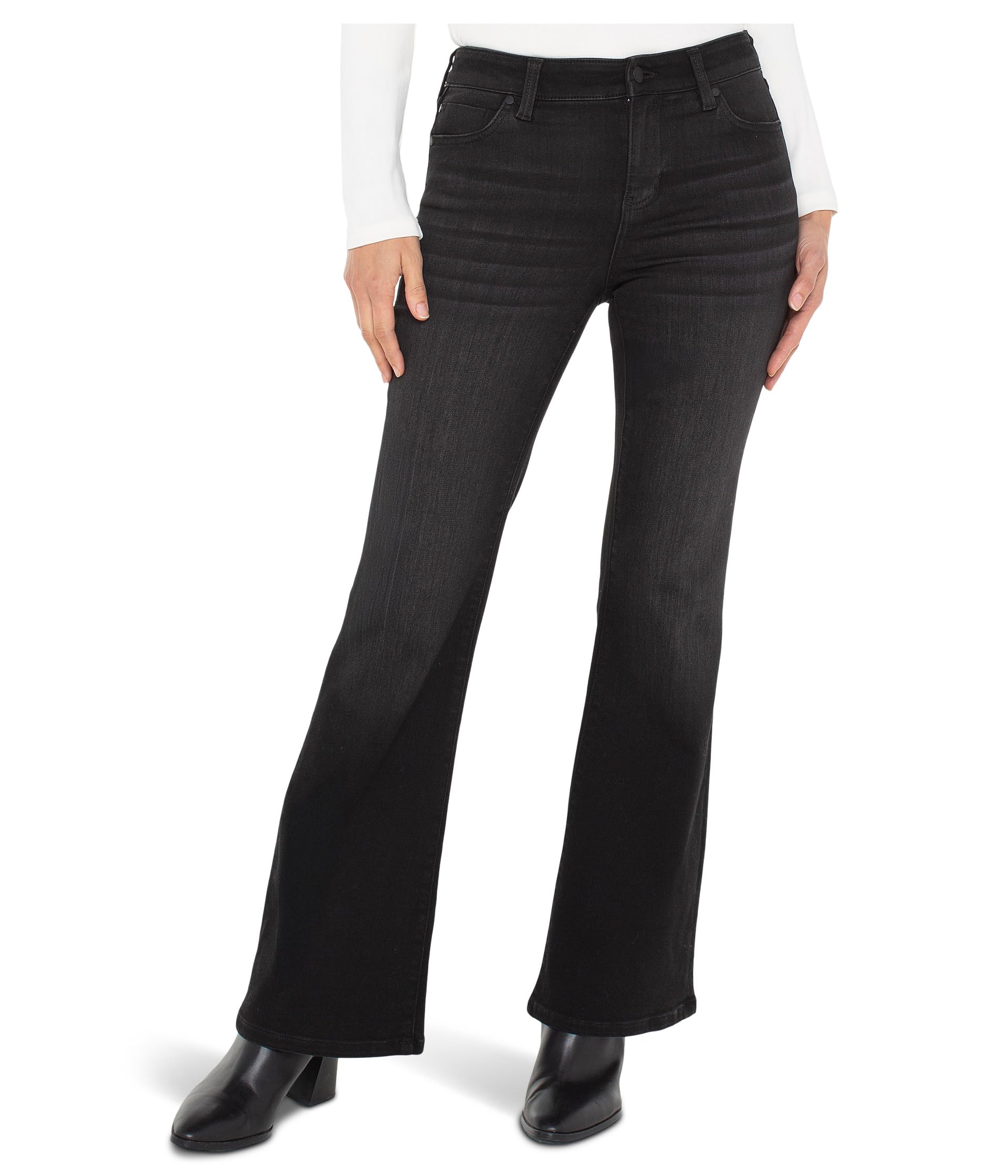 Hannah Mid-Rise Flare Jean in Heron Lake