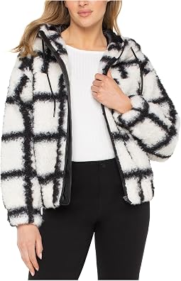Свитер Liverpool Los Angeles Faux Lamb Zip Up с капюшоном