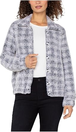 Long Sleeve Collared Bomber Sweater Jacket