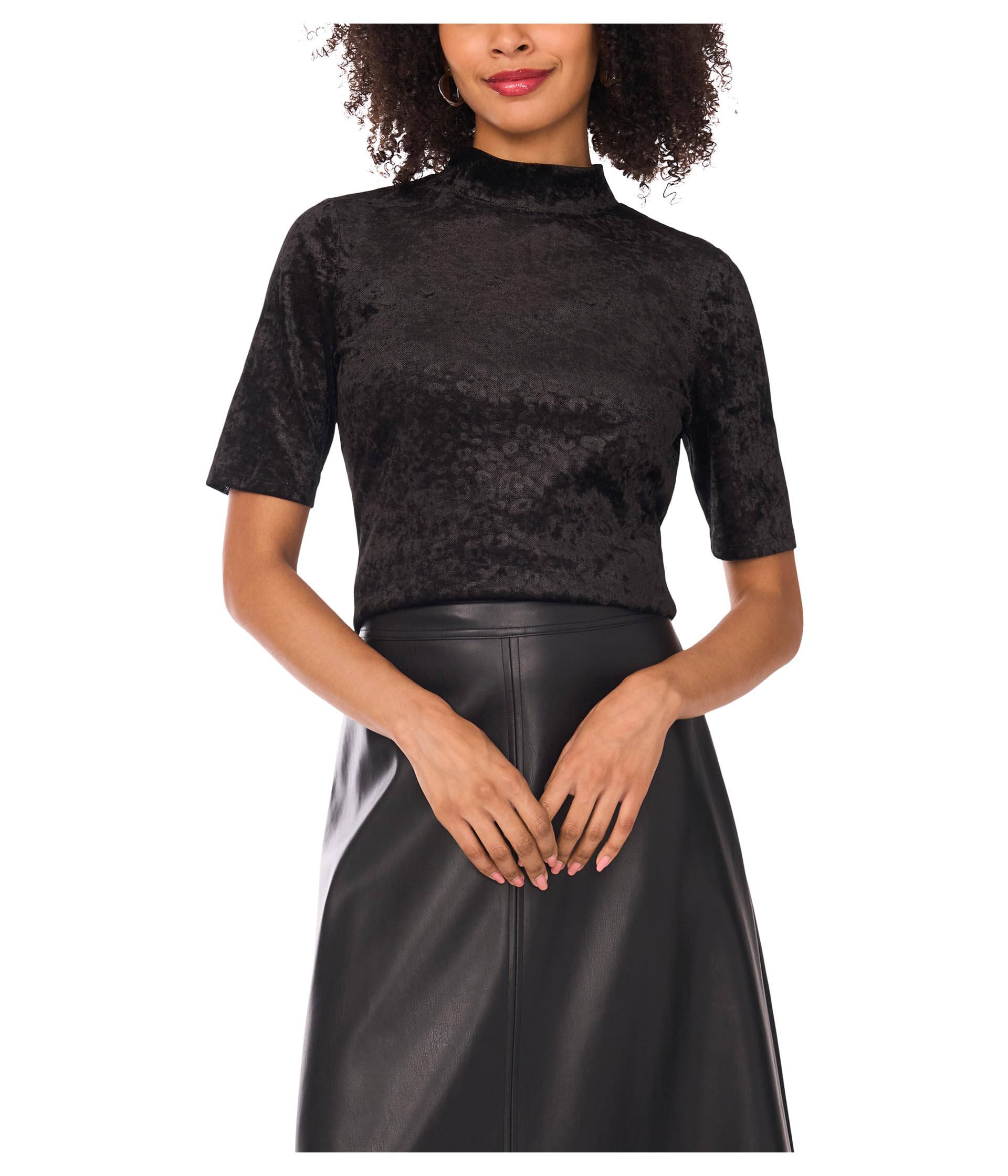 3/4 Sleeve Mockneck Top