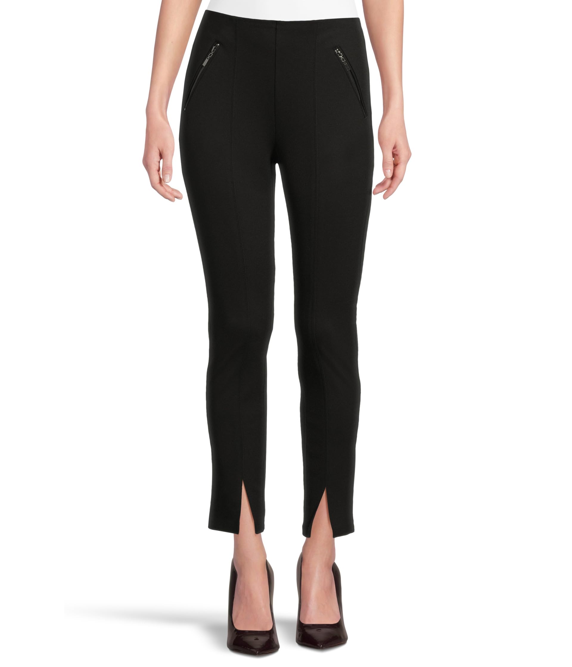 High-Rise Pull-On Legging w/ Slit Hem