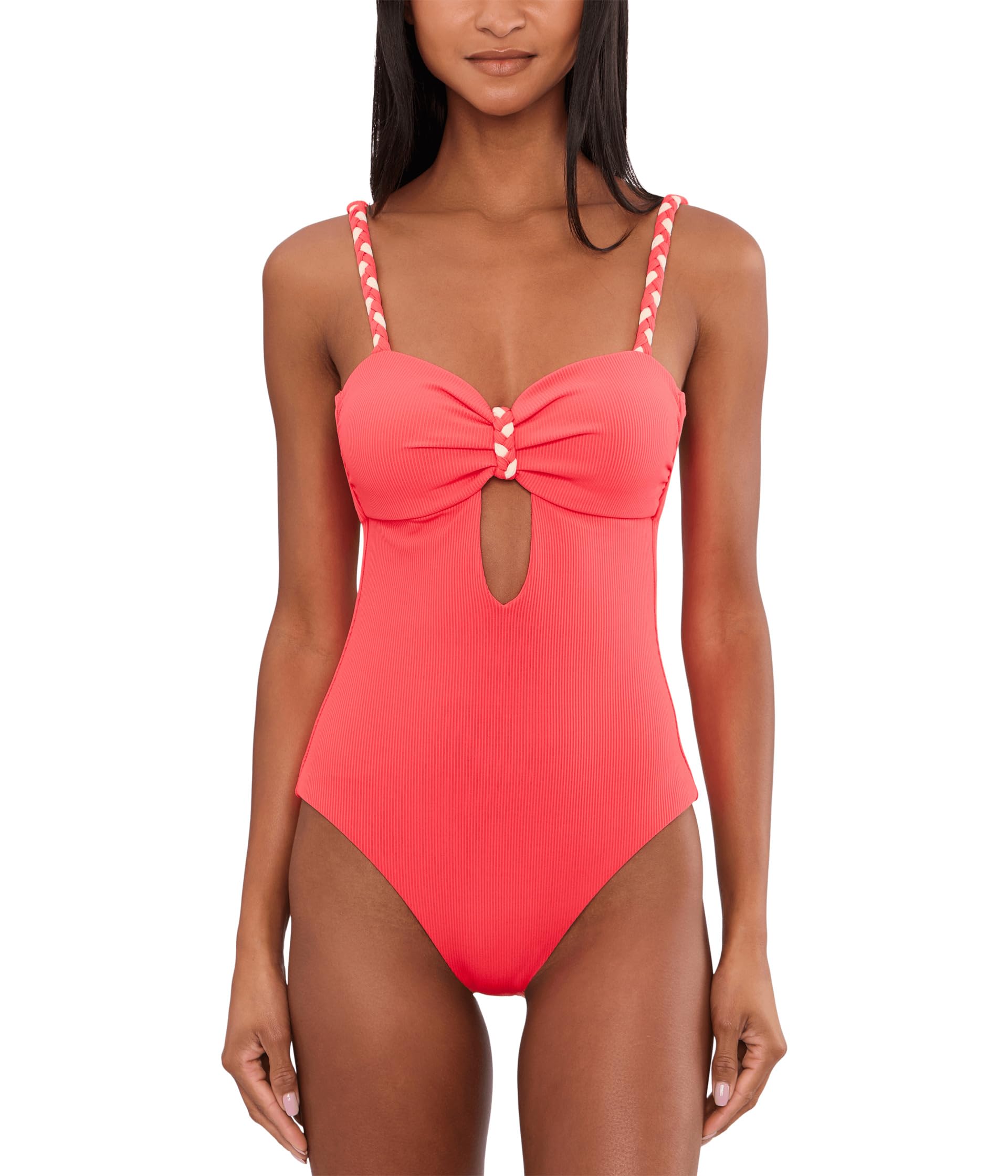 BECCA Modern Edge Rib Brinley слитный купальник