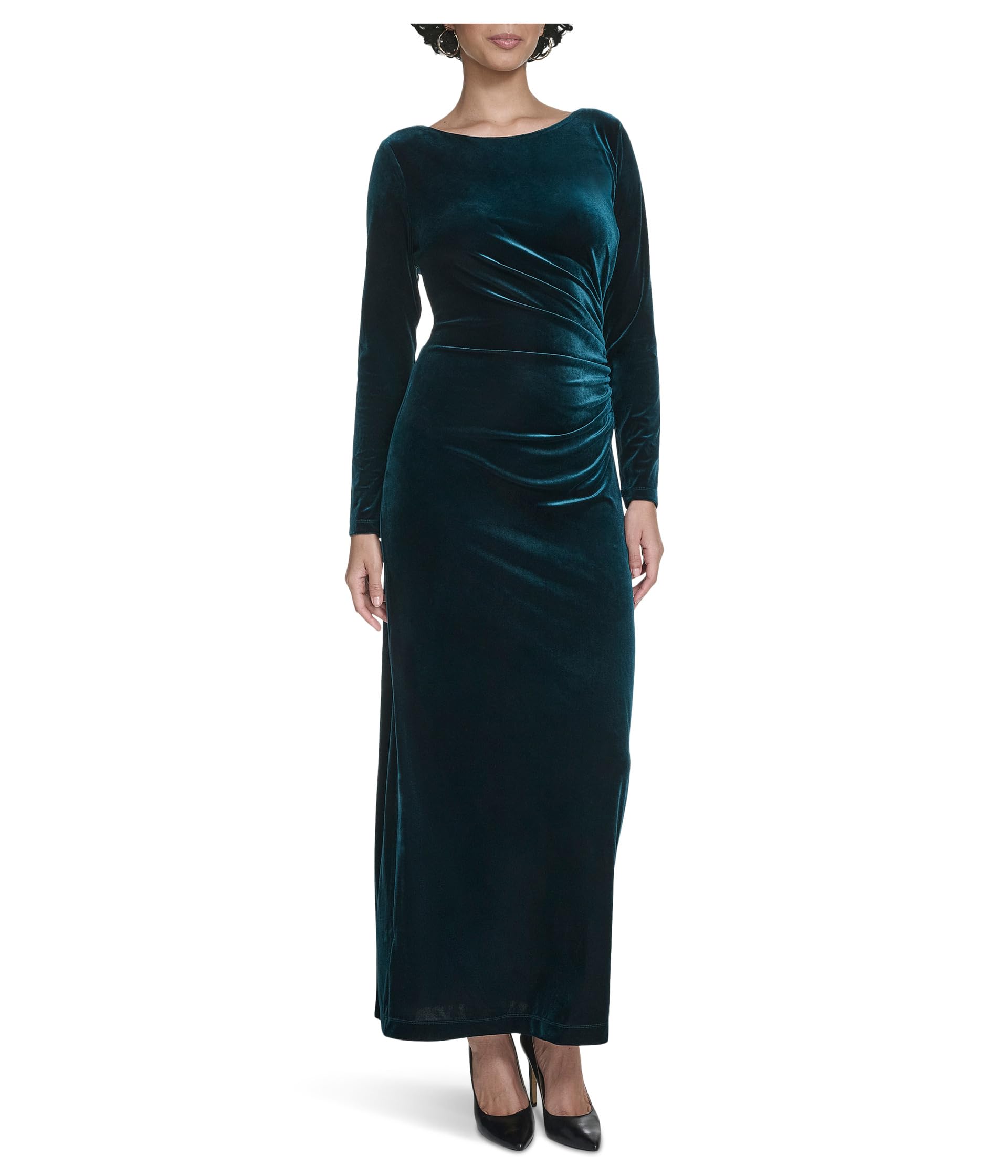 Velvet Long Sleeve Maxi