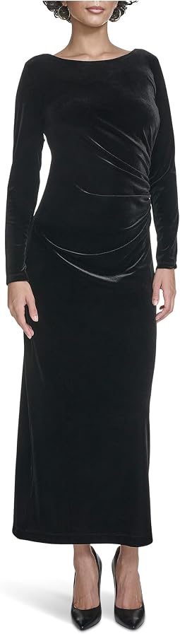 Velvet Long Sleeve Maxi