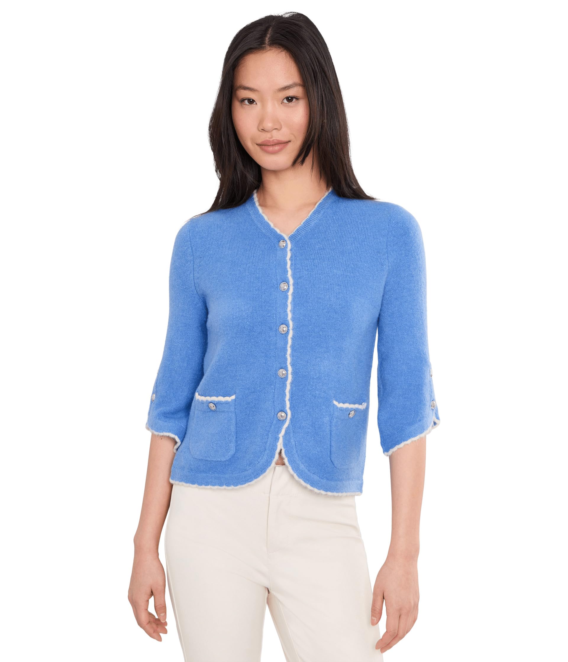 Кардиган Contrast Scallop Trim