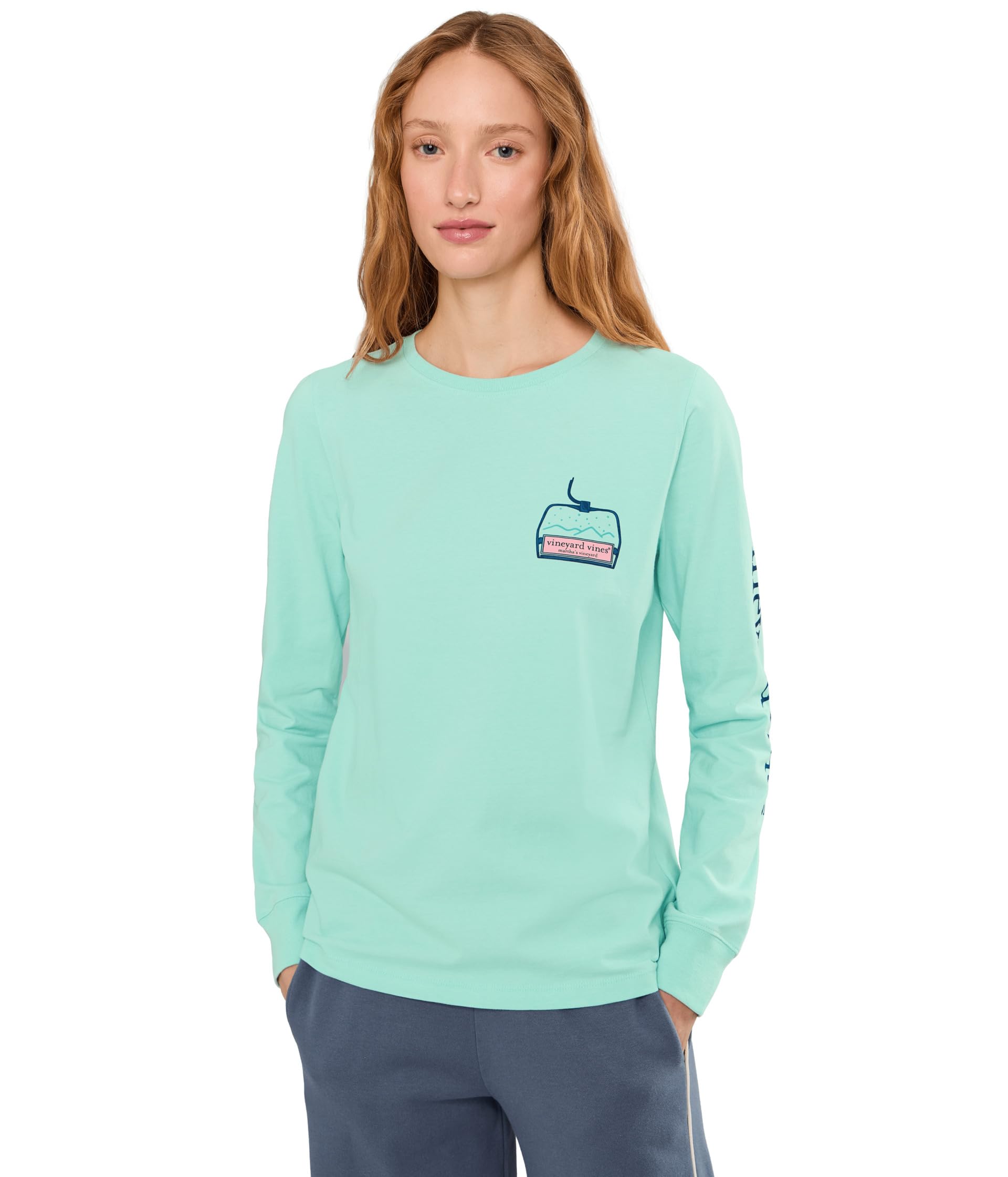 Футболка Vineyard Vines Ski Lift Logo Box Long Sleeve
