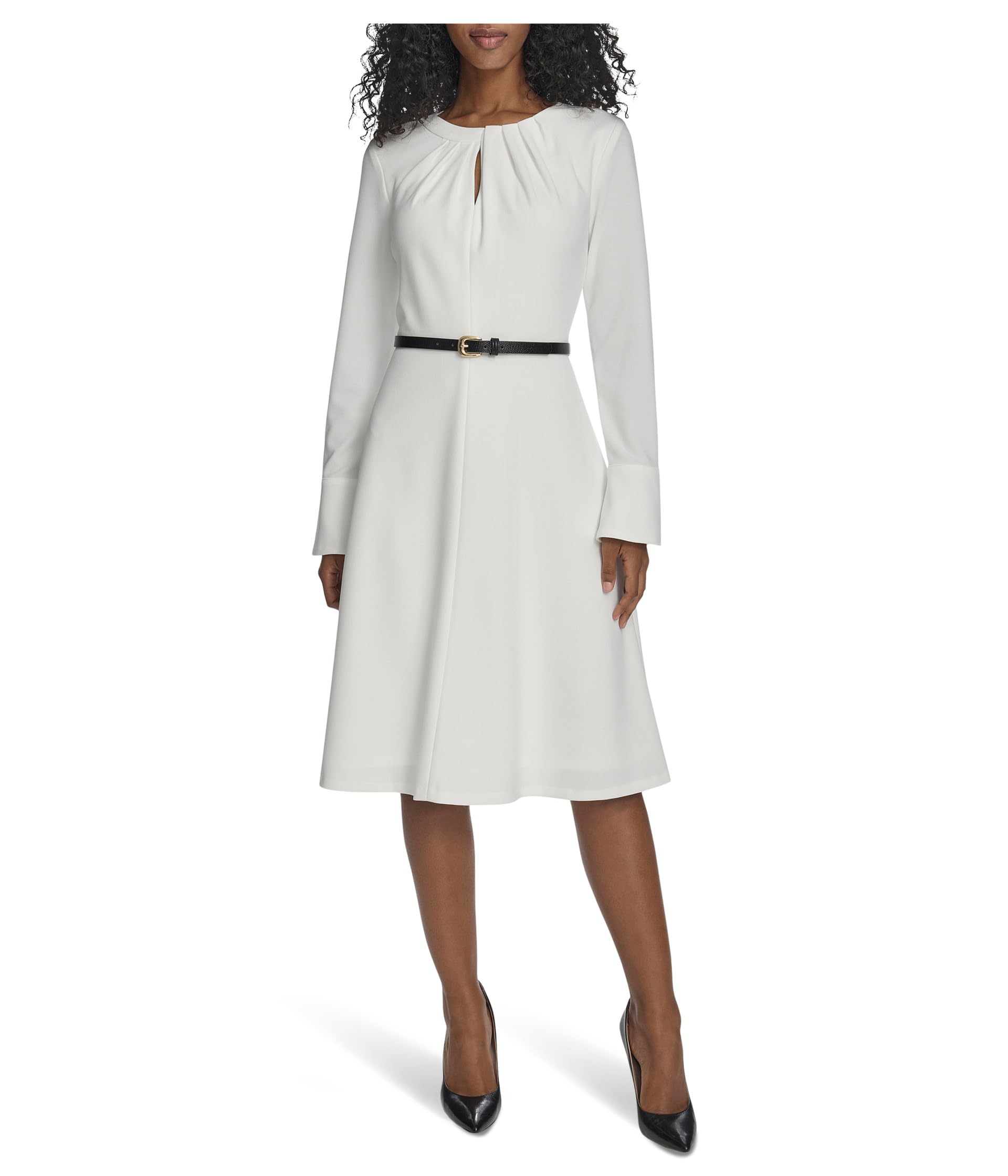 Женское платье Long Sleeve Scuba Crepe Belted Alne