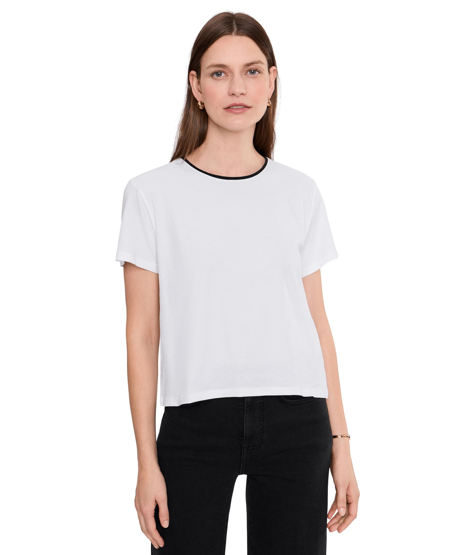 Топ Lilla P Contrast Roll Relaxed Crew