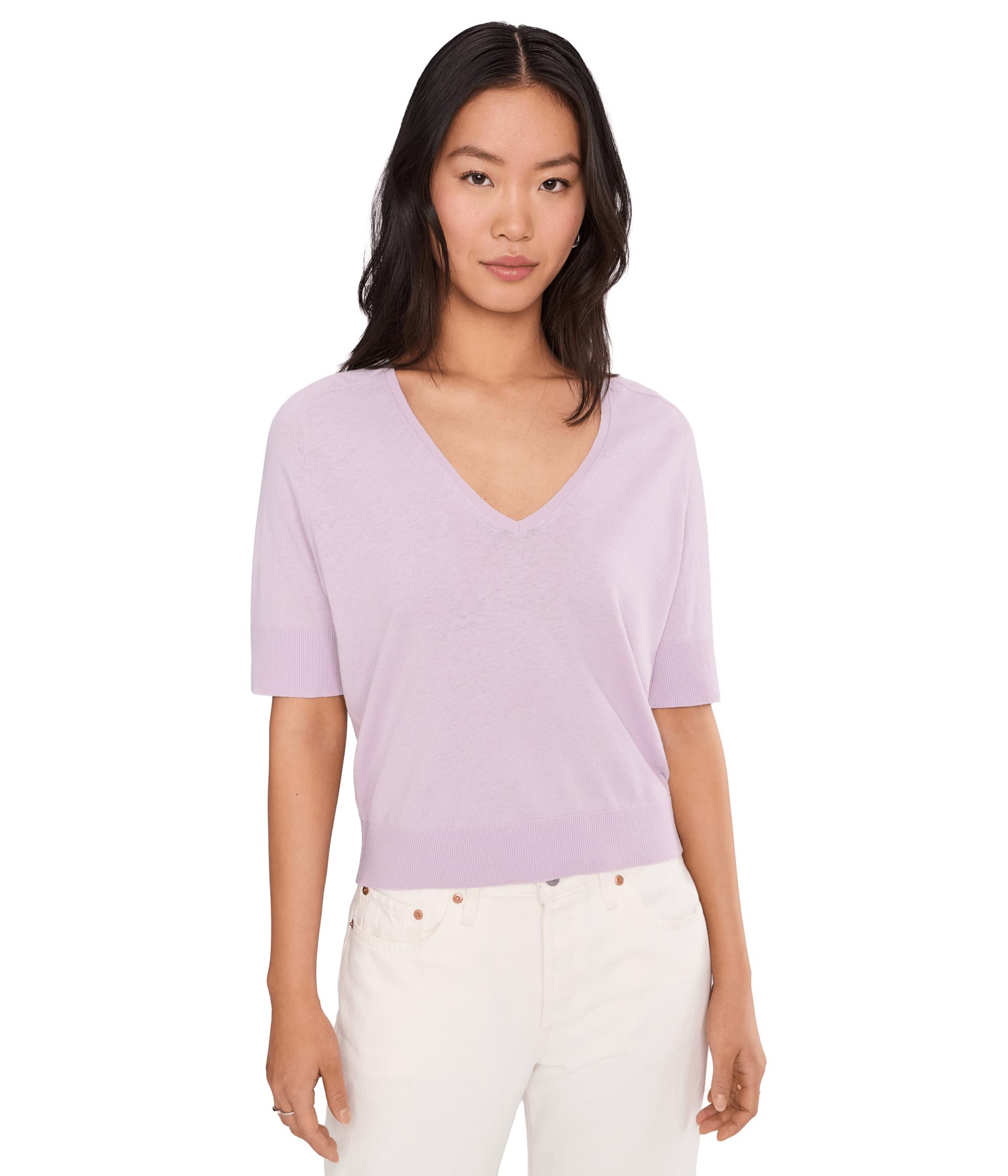 V-Neck Saddle Sleeve Sweater