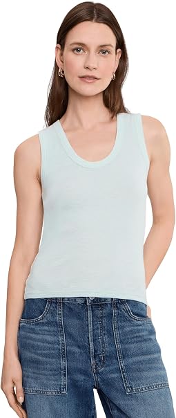 Ribbed Slub Scoop Neck Tank