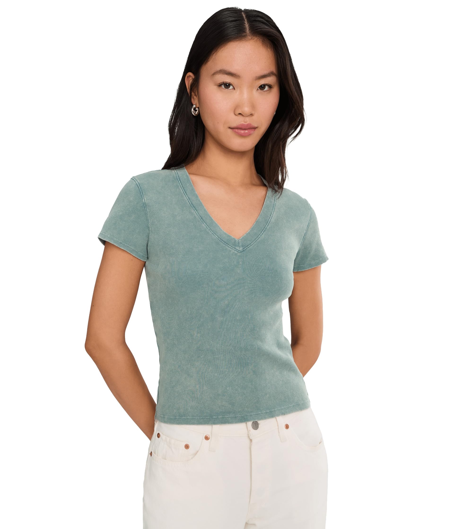 Женский топ Sunwashed Cap Sleeve V-Neck