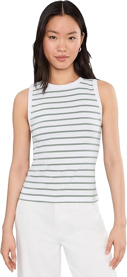 Майка с высоким воротом Rib Stripe