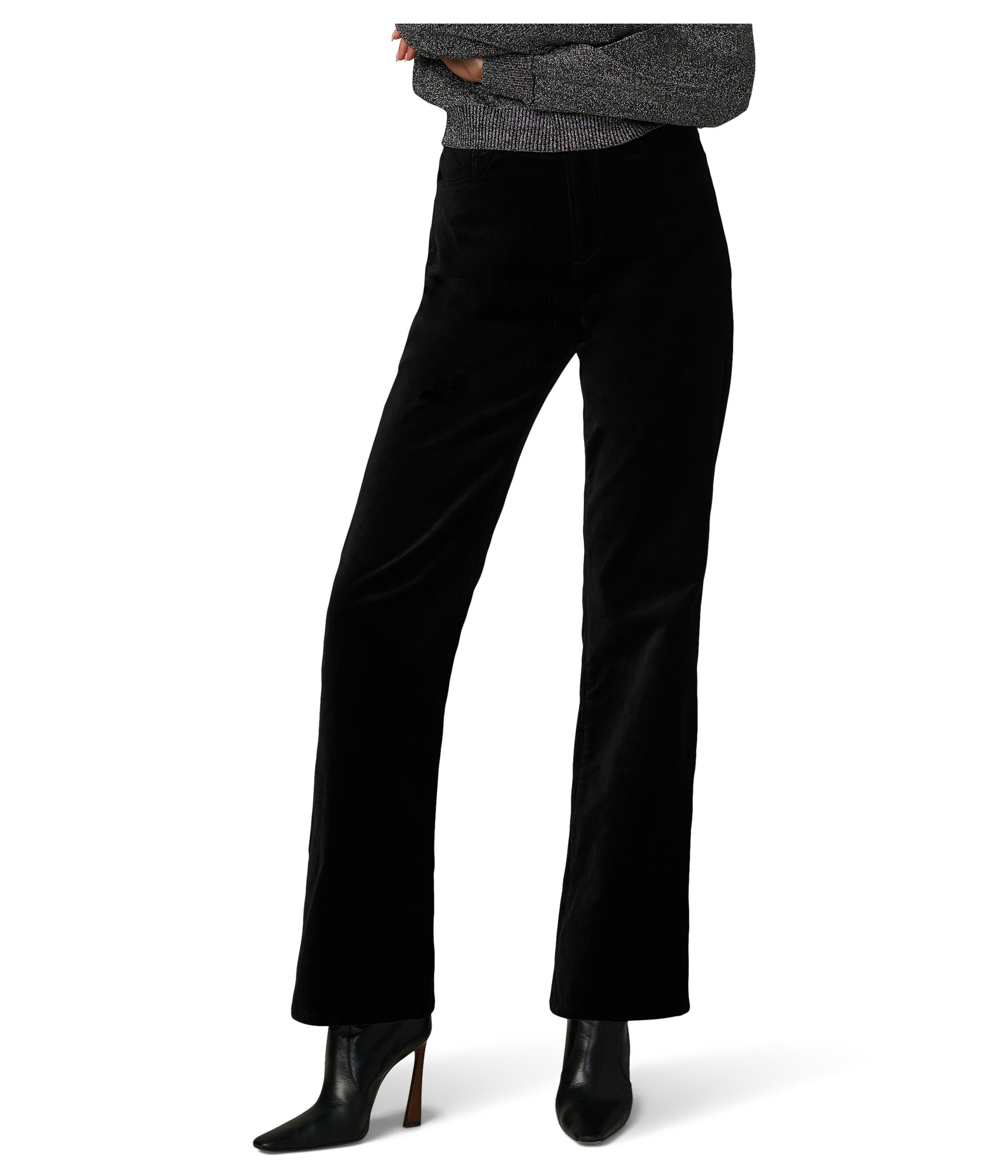 The Margot Straight Velveteen in Black