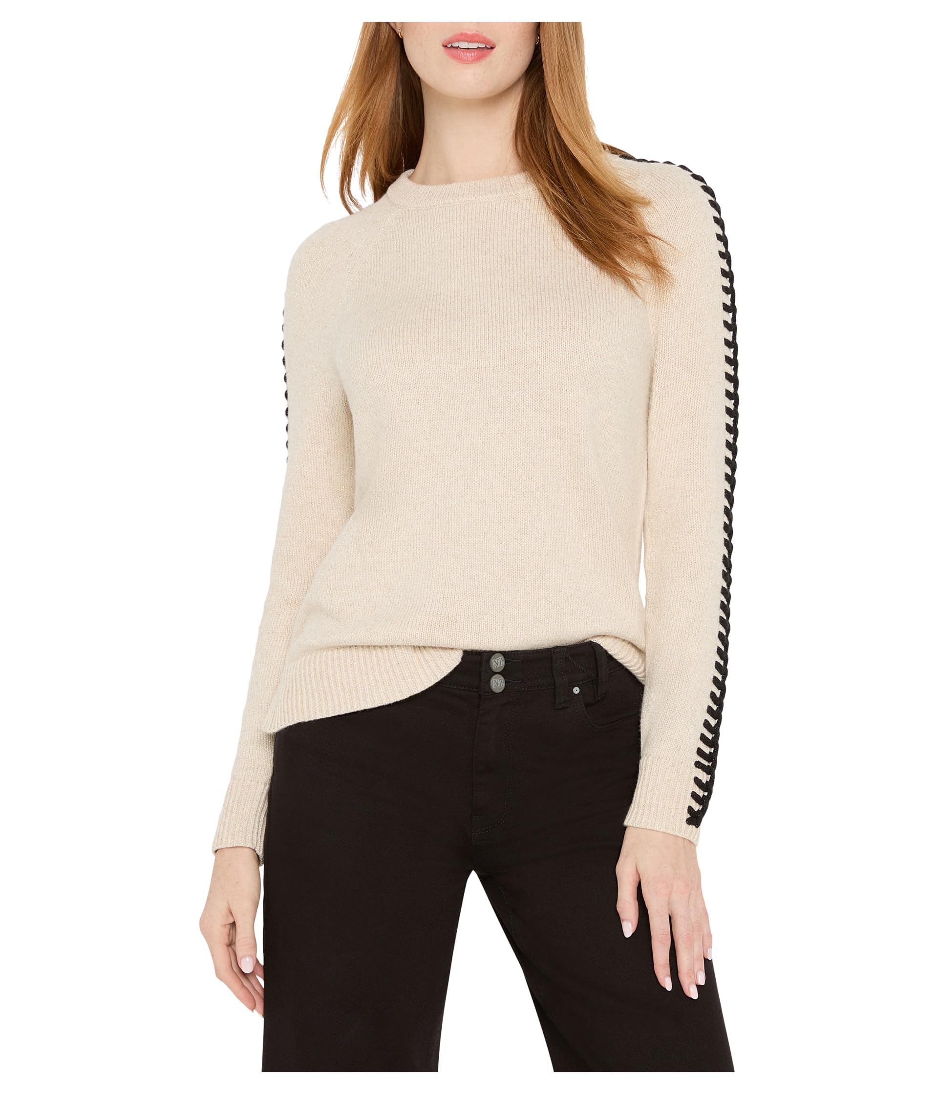 Petite Dashing Down Metallic Sweater