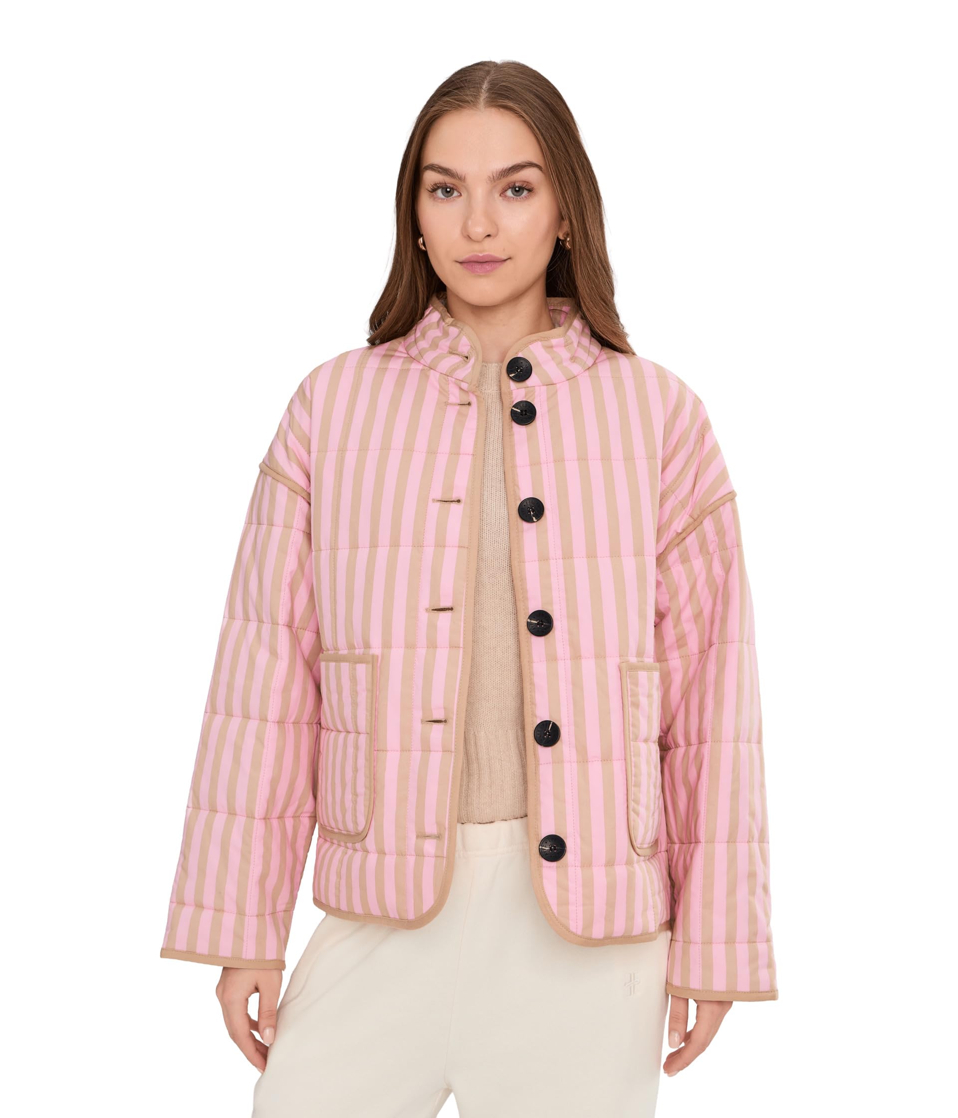 Box Quilted Jacket With Patch Pockets