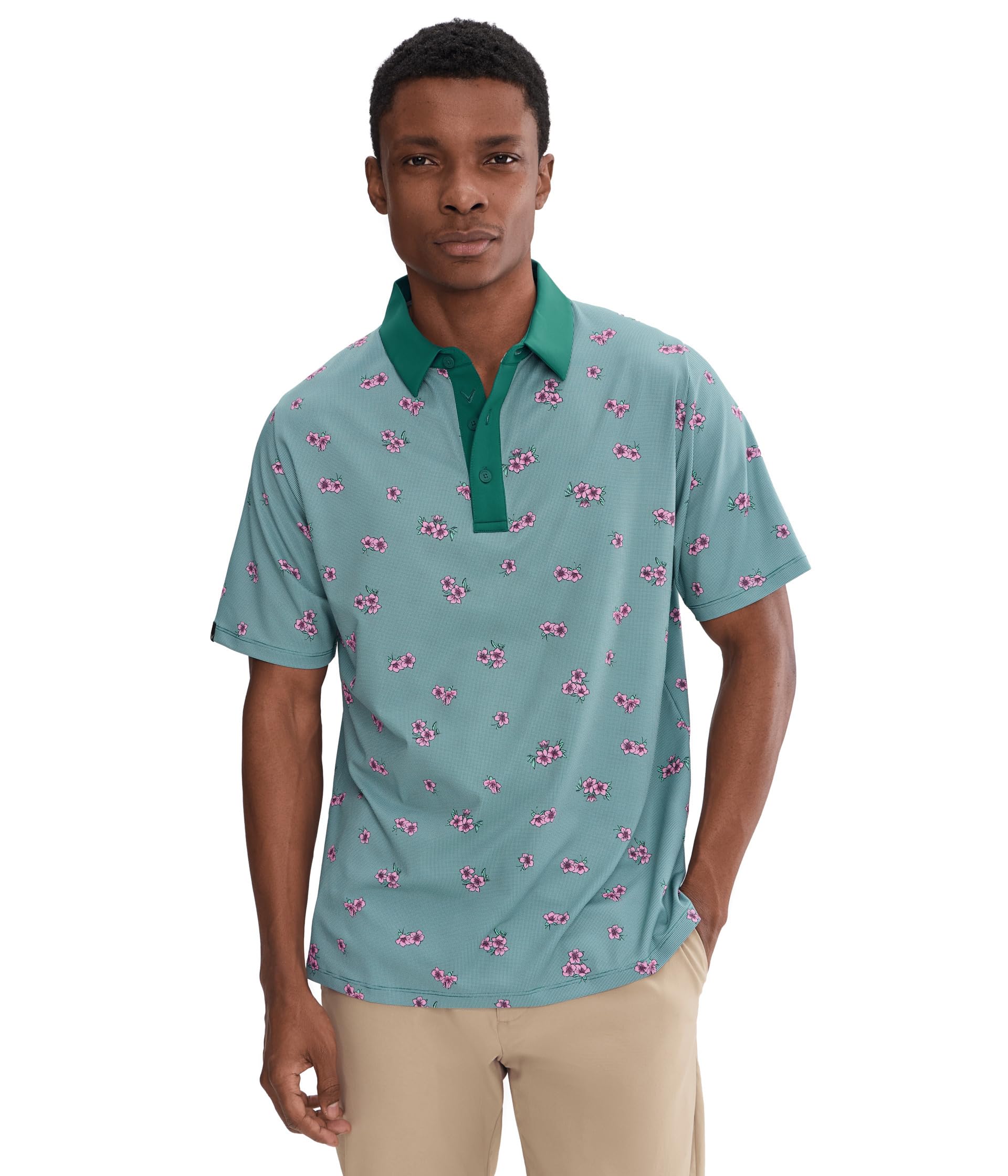 Azalea Gingham Print Polo