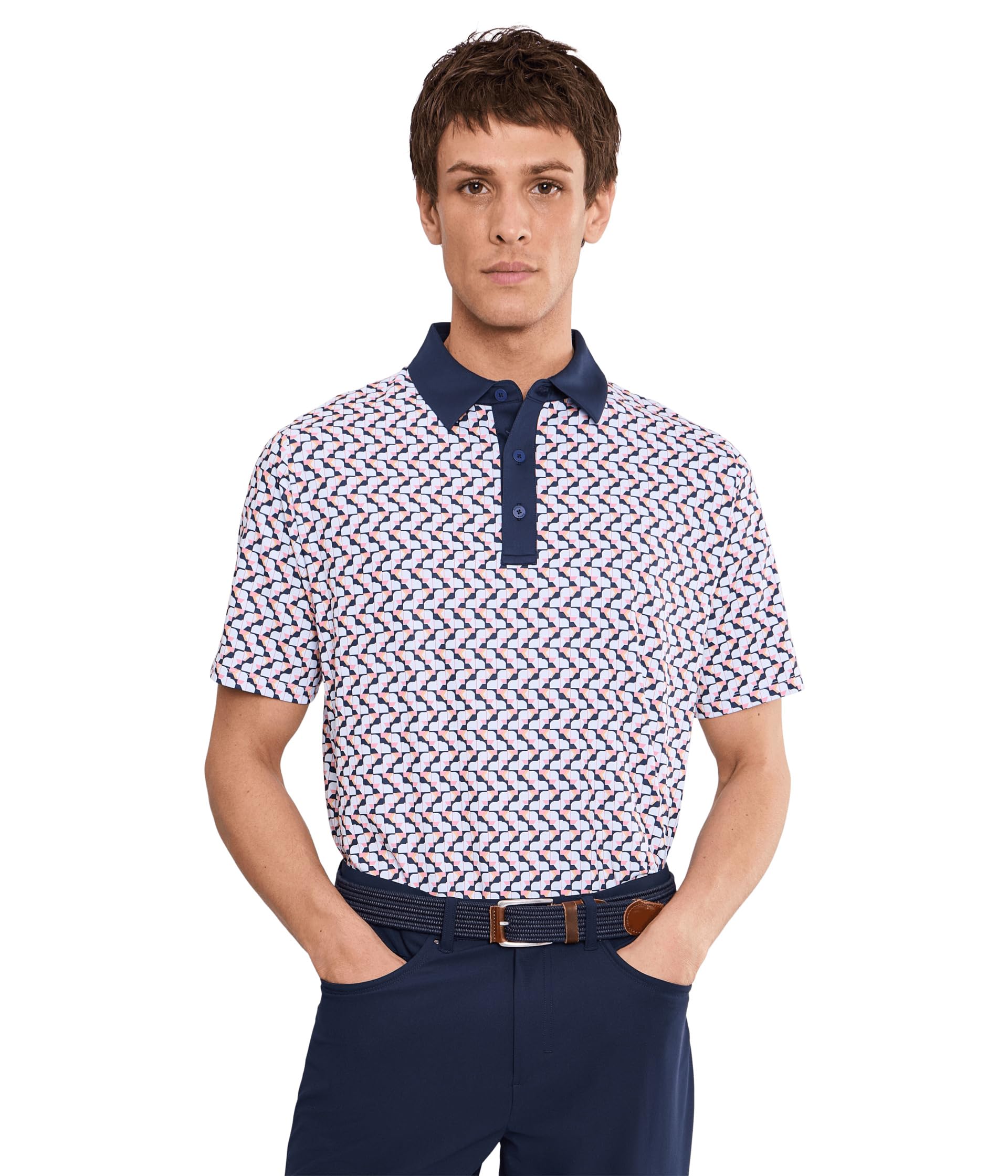 Resort Geo Print Polo