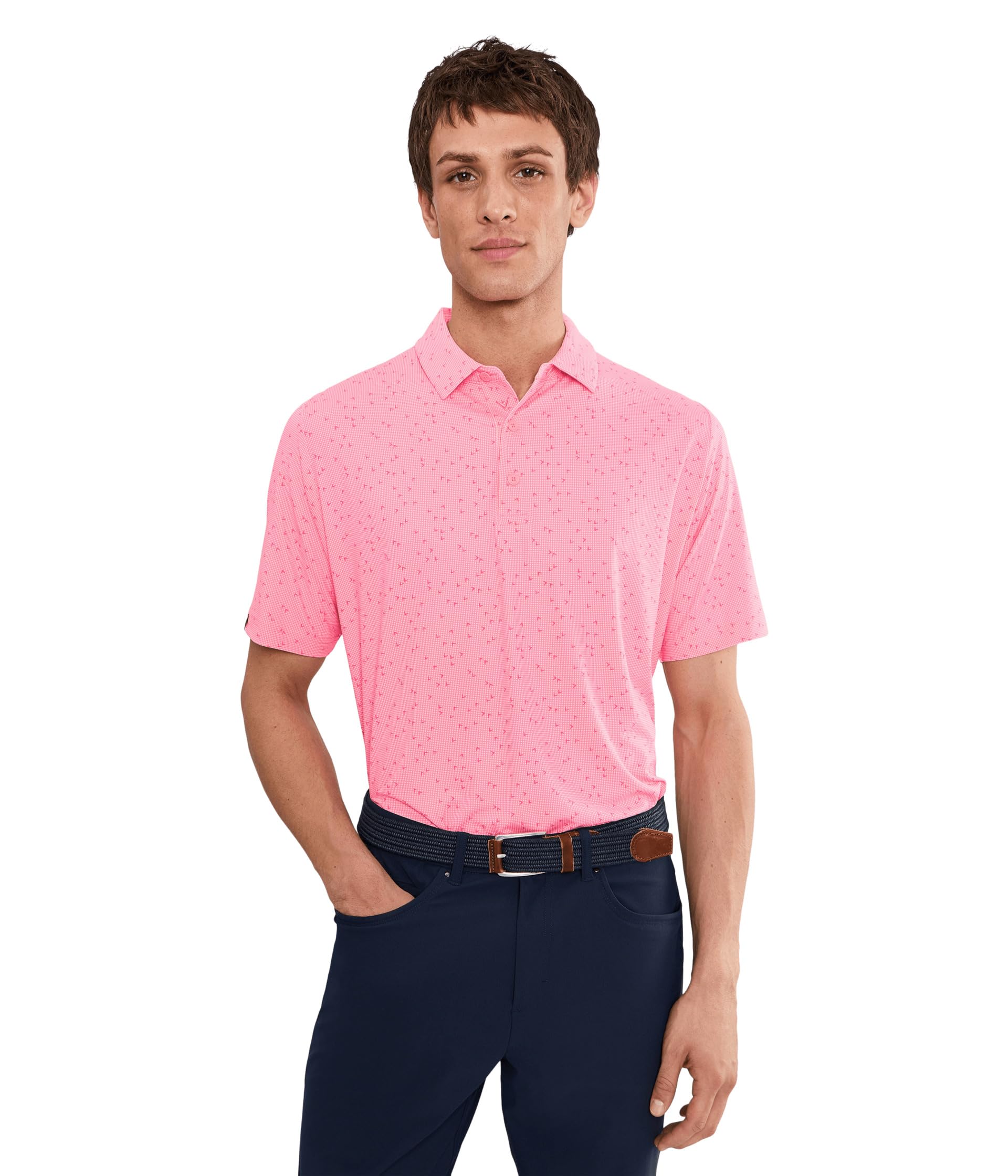 Chev Gingham Printed Polo