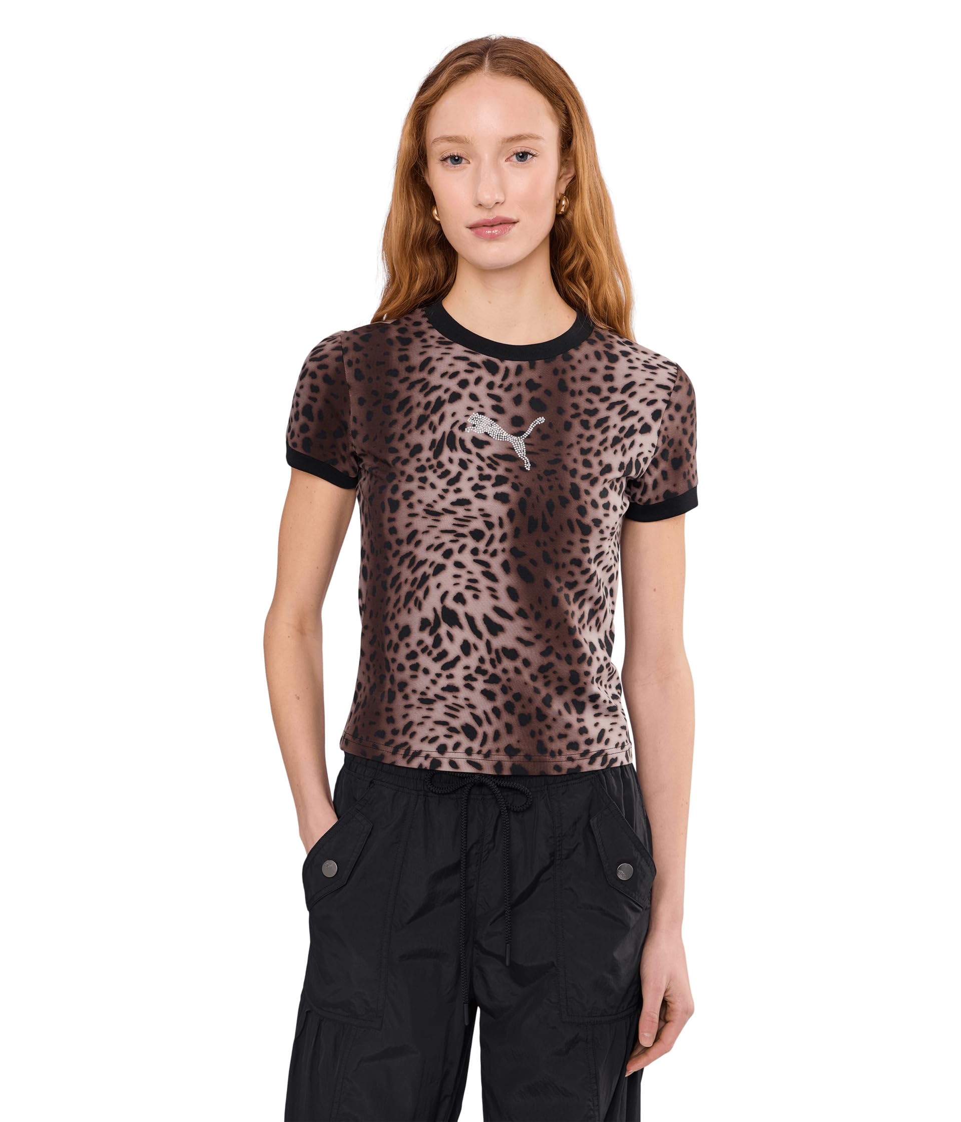 Essentials Graphics Leo Luxe Bedazzled Slim Fit Tee