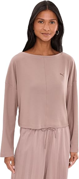 Cloudspun Ribbed Slouchy Long Sleeve Tee