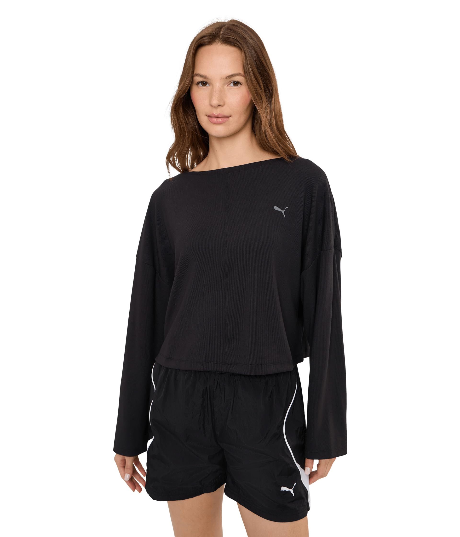 Cloudspun Ribbed Slouchy Long Sleeve Tee