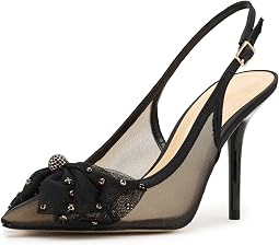 Lavilra Tulle Bow Embellished Pumps