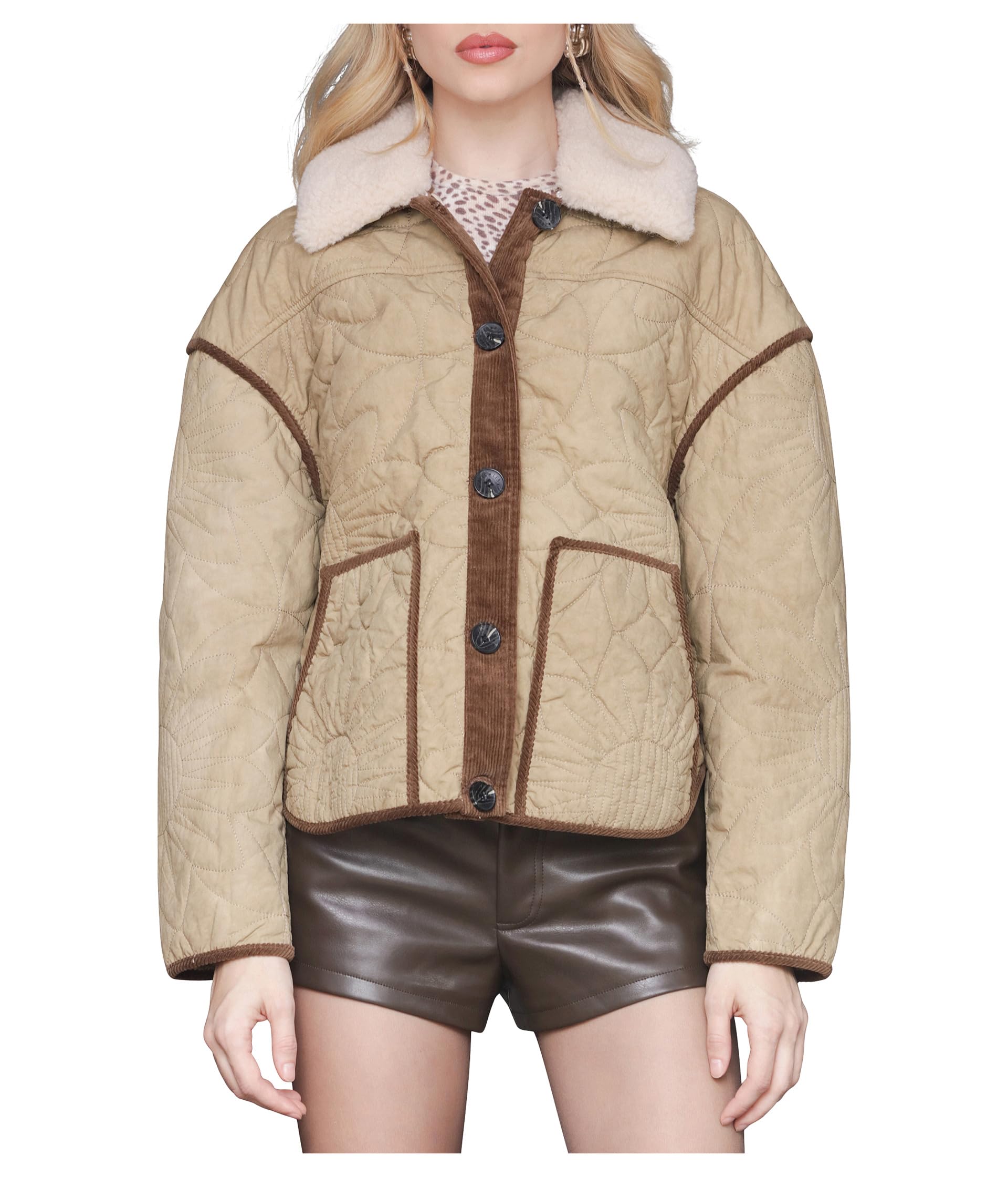 Куртка с цветочным принтом Floral Quilted Heritage Jacket