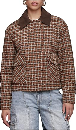 Oversized Tweed Bomber Jacket