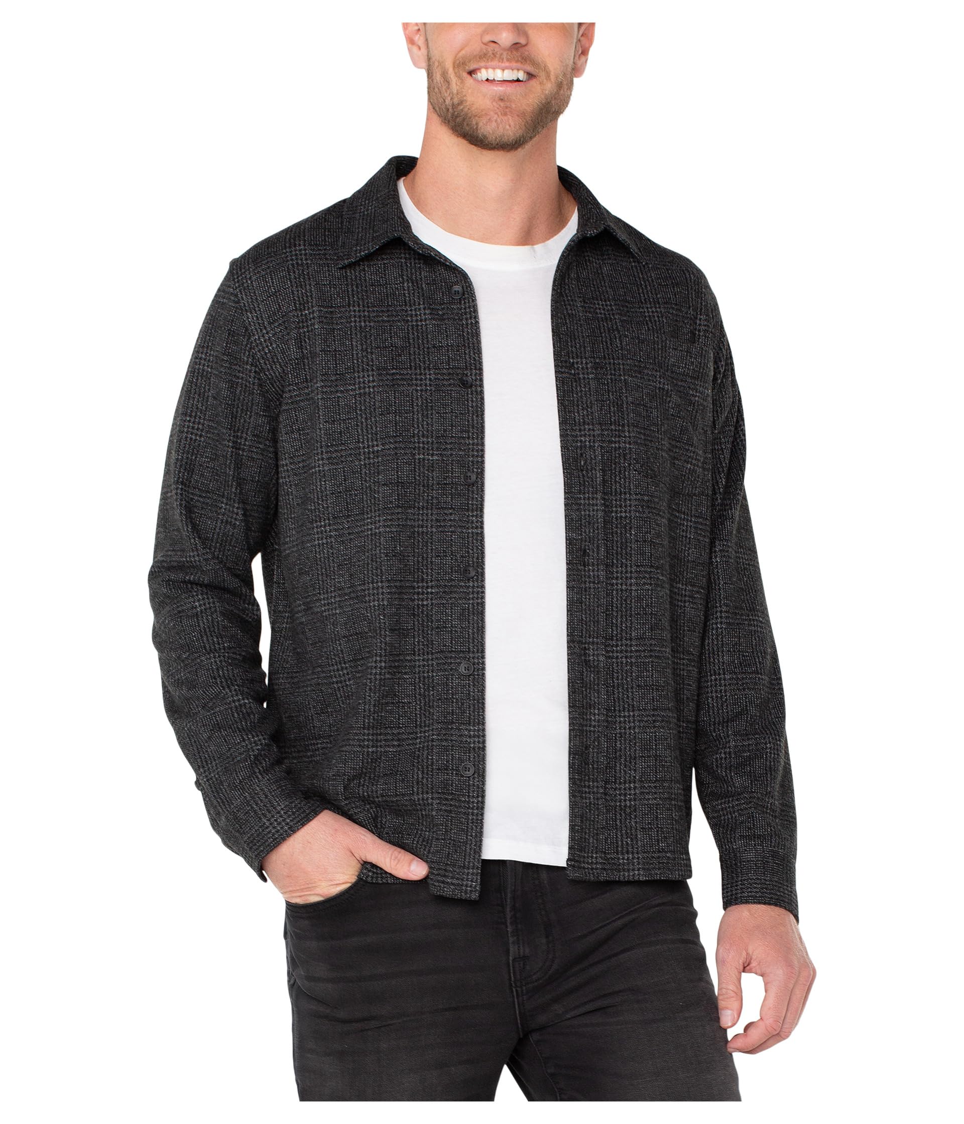 Long Sleeve Button Up Knit Shirt