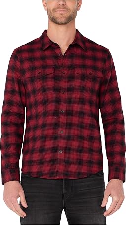 Long Sleeve Button Up Shirt With Flap Pockets
